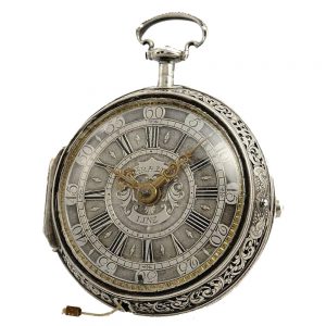 Austrian silver quarter repeating coach clock Circa 1720