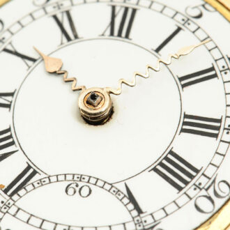 English gold fob watch with auxiliary seconds Circa 1750