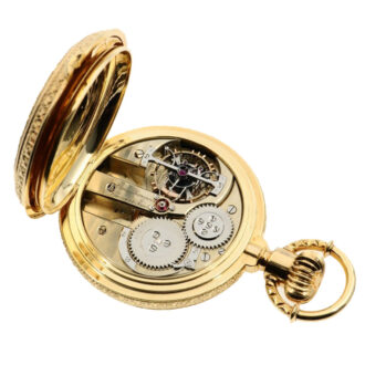 Swiss gold pocket watch one minute Tourbillon Circa 1873