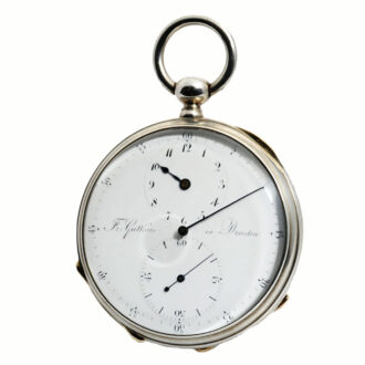 German silver watch with chronometer escapement Circa 1820