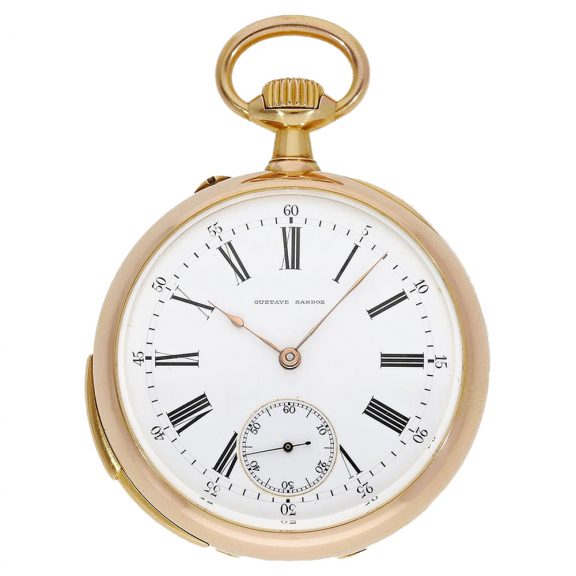 French 18K gold minute repeating lever watch Circa 1890 French 18K gold minute repeating lever watch Circa 1890