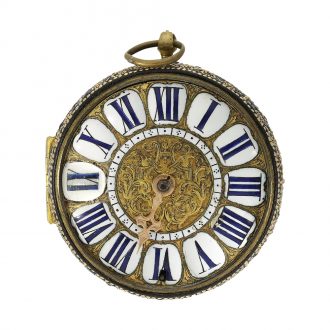 French single-handed Oignon watch with mock pendulum Circa 1690 French single-handed Oignon watch with mock pendulum Circa 1690