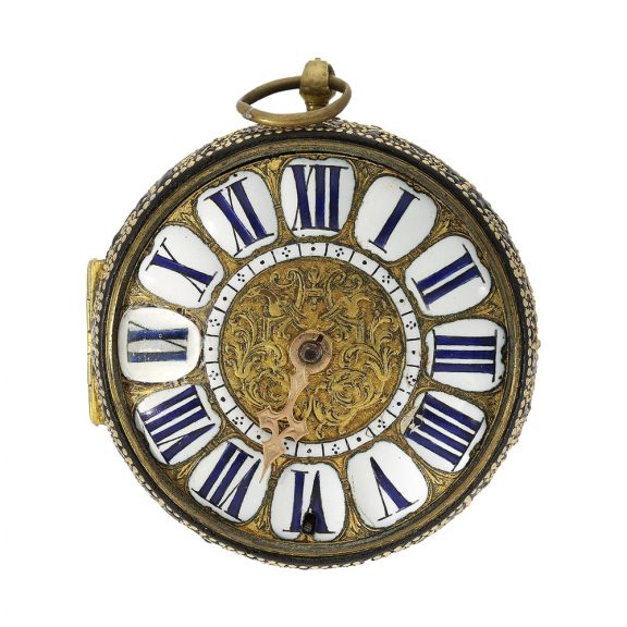 French single-handed Oignon watch with mock pendulum Circa 1690 French single-handed Oignon watch with mock pendulum Circa 1690