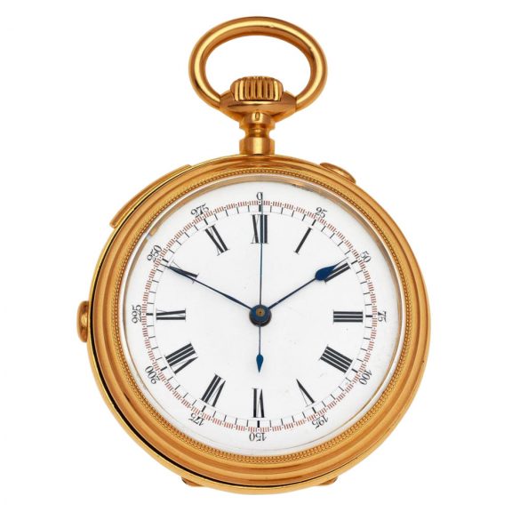 Swiss 18K gold quarter repeating chronograph Circa 1890