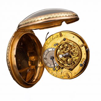 French 18K gold à toc et à tact pocket watch in four shades Circa 1800
