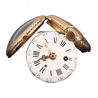 French 18K gold à toc et à tact pocket watch in four shades Circa 1800