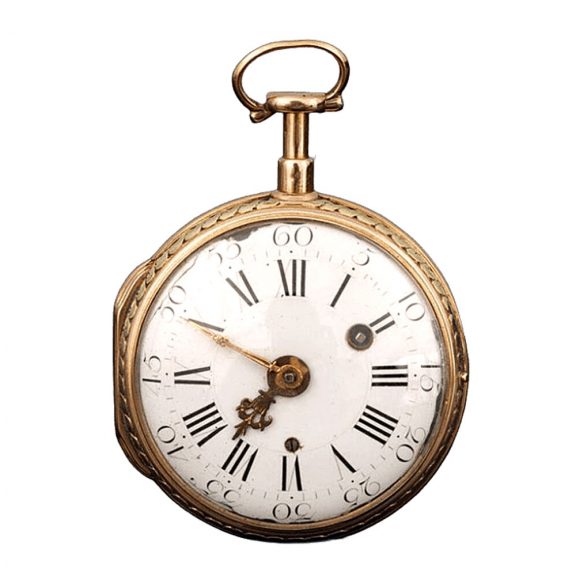 French 18K gold à toc et à tact pocket watch in four shades Circa 1800 French 18K gold à toc et à tact pocket watch in four shades Circa 1800