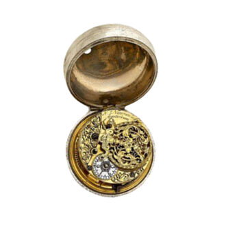 Open back Dutch watch with day and night indicator and date Circa 1740