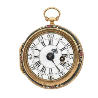Front gold and blood stones small verge watch Circa1760