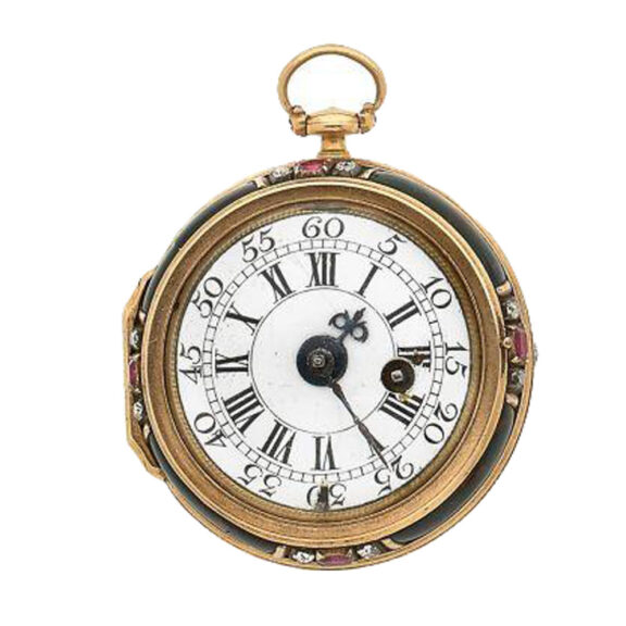 Front gold and blood stones small verge watch Circa1760 Front gold and blood stones small verge watch Circa1760