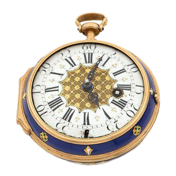 Front rench engraved and enamelled gold watch Circa 1760 Front rench engraved and enamelled gold watch Circa 1760