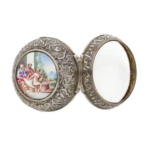 Open front pair case silver repousse verge watch Circa 1770