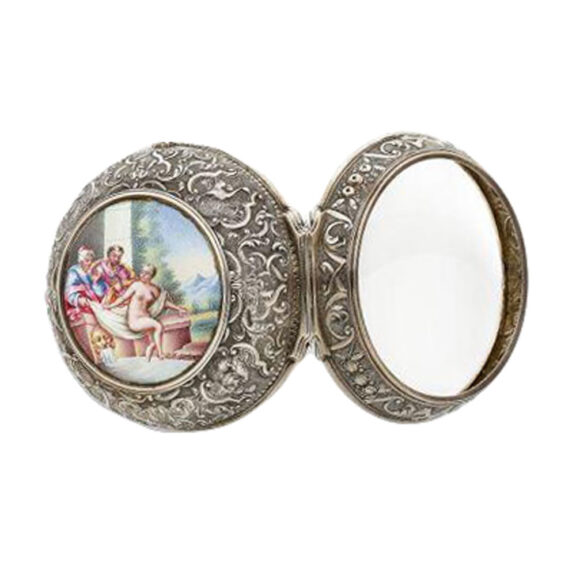Open front pair case silver repousse verge watch Circa 1770