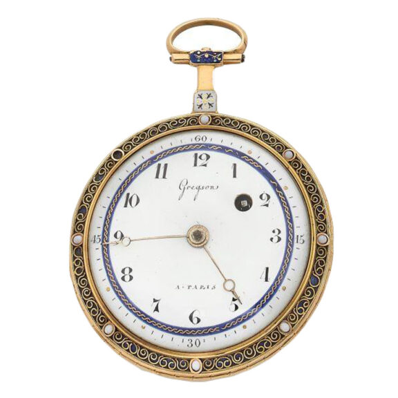 Front French enamelled watch Front French enamelled watch