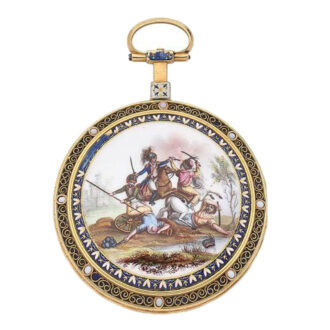 Back French enamelled watch