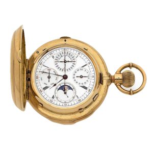Front heavy complicated watch with perpetual calender
