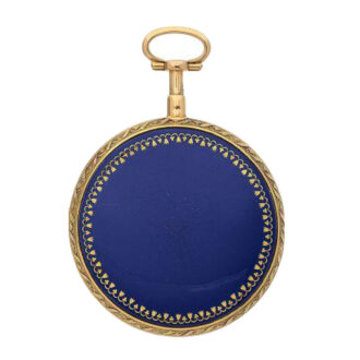 Back French enamelled watch