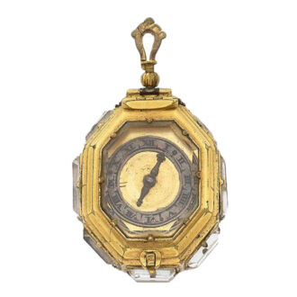 Front gilt-metal and rock crystal watch Conrad Kreizer Circa 1650