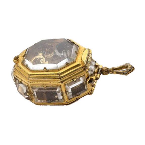 Front gilt-metal and rock crystal watch Conrad Kreizer Circa 1650 Front gilt-metal and rock crystal watch Conrad Kreizer Circa 1650
