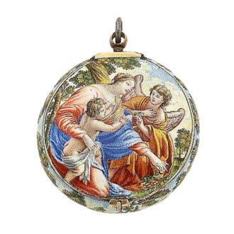 Front gold enemaled watch from Estienne Chavanne 1640