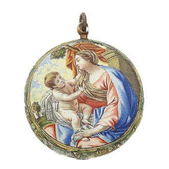 Back gold enemaled watch from Estienne Chavanne 1640