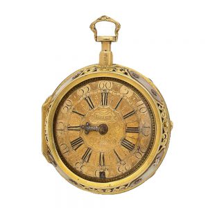 Front Gold quarter repeating watch with ornaments Lebeirg, London