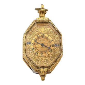 Front octagonal gilt-metal and rock crystal watch Circa 1630