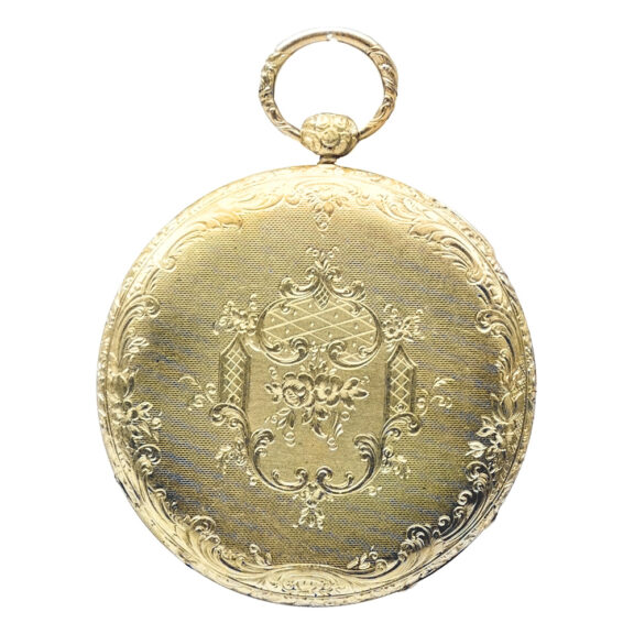 Decorative Swiss gold open faced lever watch Circa 1840
