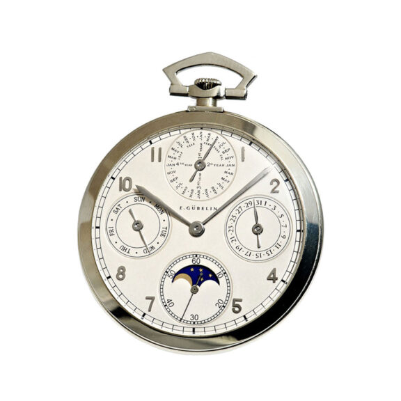 Swiss lever with perpetual calendar and moon phase Circa 1930