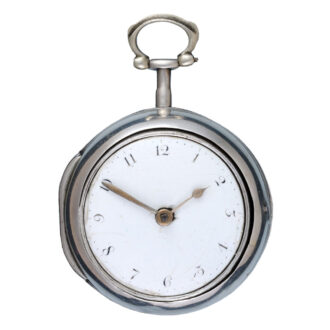 English silver pair cased verge pocket watch circa 1774