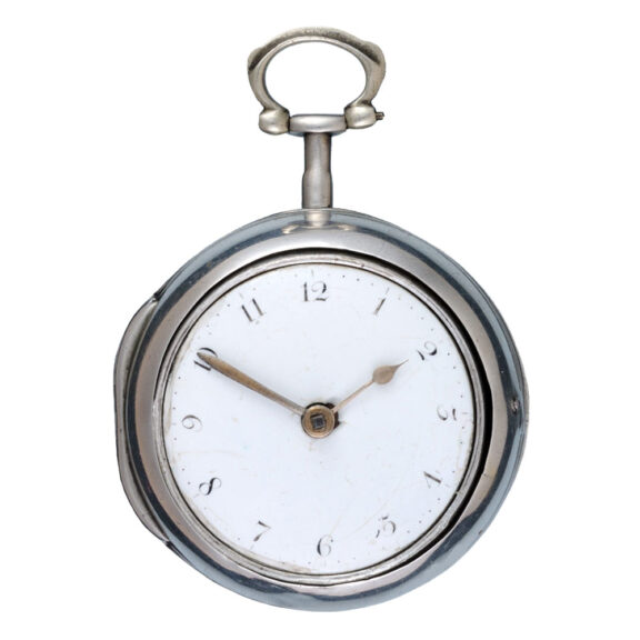 English silver pair cased verge pocket watch circa 1774