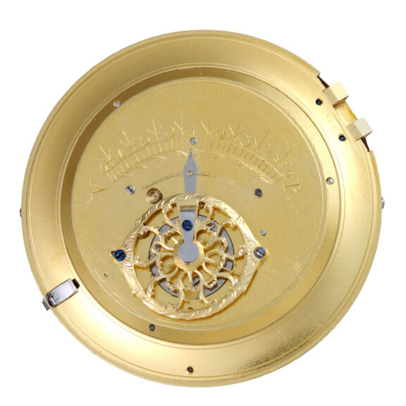 Swiss gold and enamel verge with calendar Circa 1780 Swiss gold and enamel verge with calendar Circa 1780