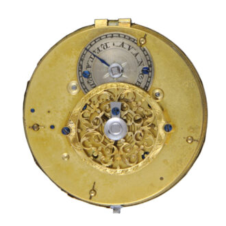 Swiss gold verge with turquoise and rubies circa 1830