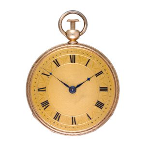 Swiss gold quarter repeating cylinder watch Circa 1830