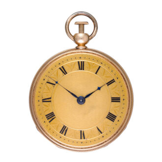 Swiss gold quarter repeating cylinder watch Circa 1830