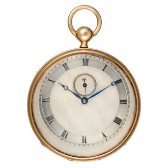 Gold French offset dial quarter repeating cylinder circa 1830 Gold French offset dial quarter repeating cylinder circa 1830