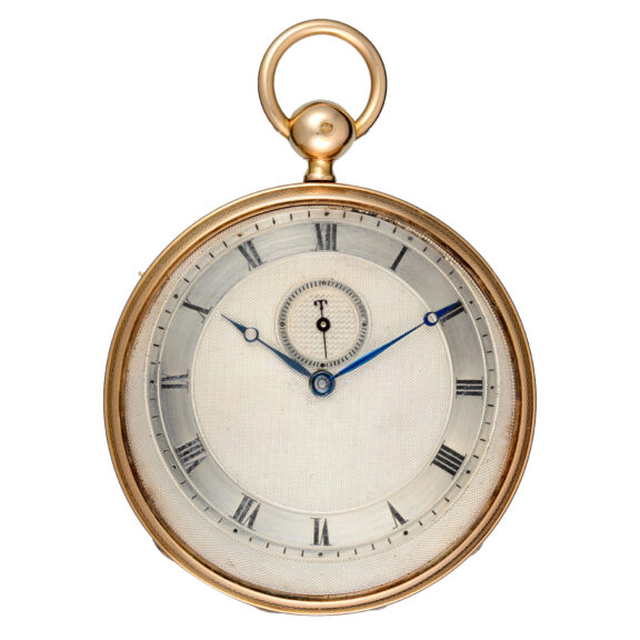 Gold French offset dial quarter repeating cylinder circa 1830 Gold French offset dial quarter repeating cylinder circa 1830