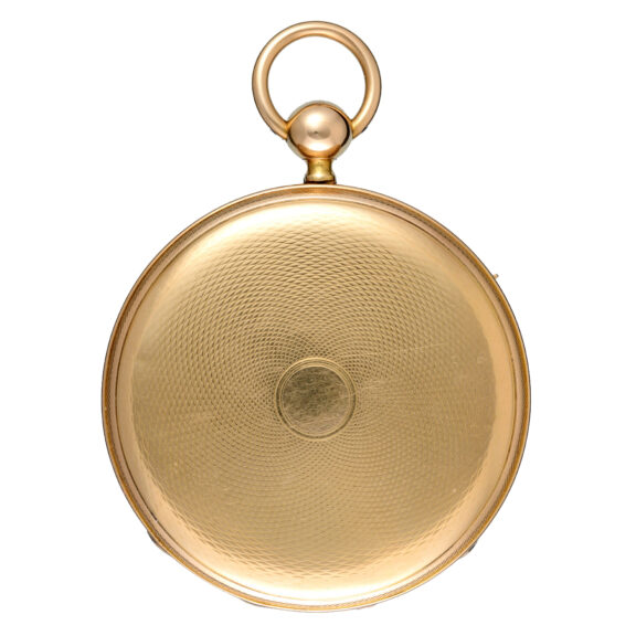 Gold French offset dial quarter repeating cylinder circa 1830 Gold French offset dial quarter repeating cylinder circa 1830
