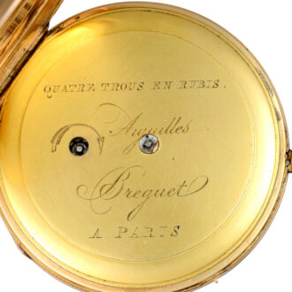 Gold French offset dial quarter repeating cylinder circa 1830 Gold French offset dial quarter repeating cylinder circa 1830