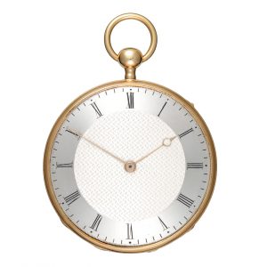 French quarter repeating cylinder in gold open face case circa 1830