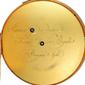 Large French cylinder in a gold open face case circa 1830