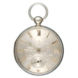 An English fusee lever in silver open face case 1837