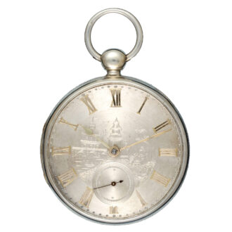 An English fusee lever in silver open face case 1837