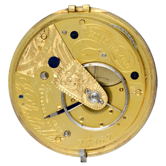 An English fusee lever in silver open face case 1837 An English fusee lever in silver open face case 1837
