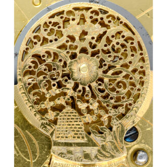 English silver verge, painted dail and unusual cock 1839