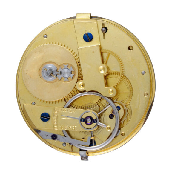 English gilt-metal open faced lever pocket watch Circa 1840 English gilt-metal open faced lever pocket watch Circa 1840