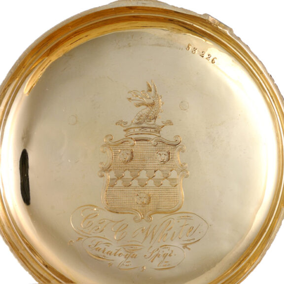 Gold French lever with three colour gold dial Circa 1840 Gold French lever with three colour gold dial Circa 1840