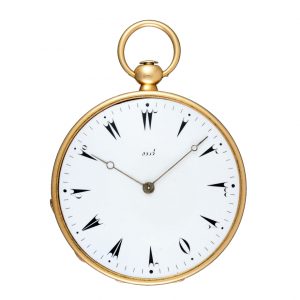 French cylinder by Leroy in gold open face case Circa 1840