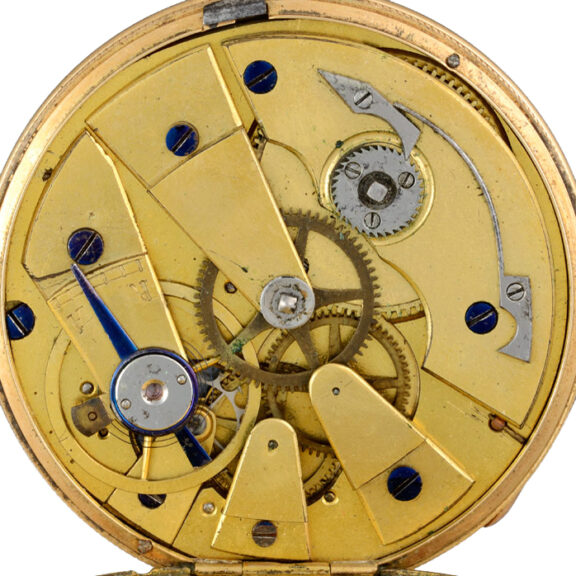 French cylinder by Leroy in gold open face case Circa 1840 French cylinder by Leroy in gold open face case Circa 1840
