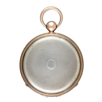 French cylinder with digital hours in silver, gold open face case Circa 1840 French cylinder with digital hours in silver, gold open face case Circa 1840